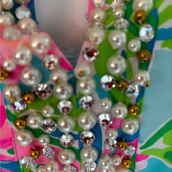 Lilly Pulitzer Floral Dress in Pink and Green - Picture 3 of 9